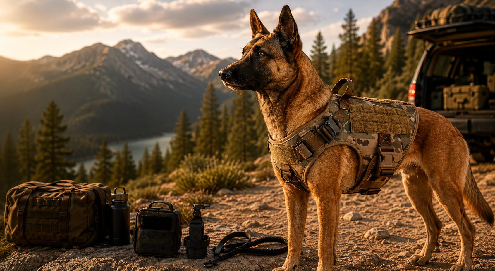 Dog wearing a properly fitted Skogra harness