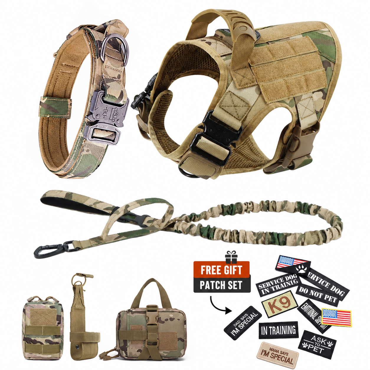 Skogra™ Tactical Dog Harness Set