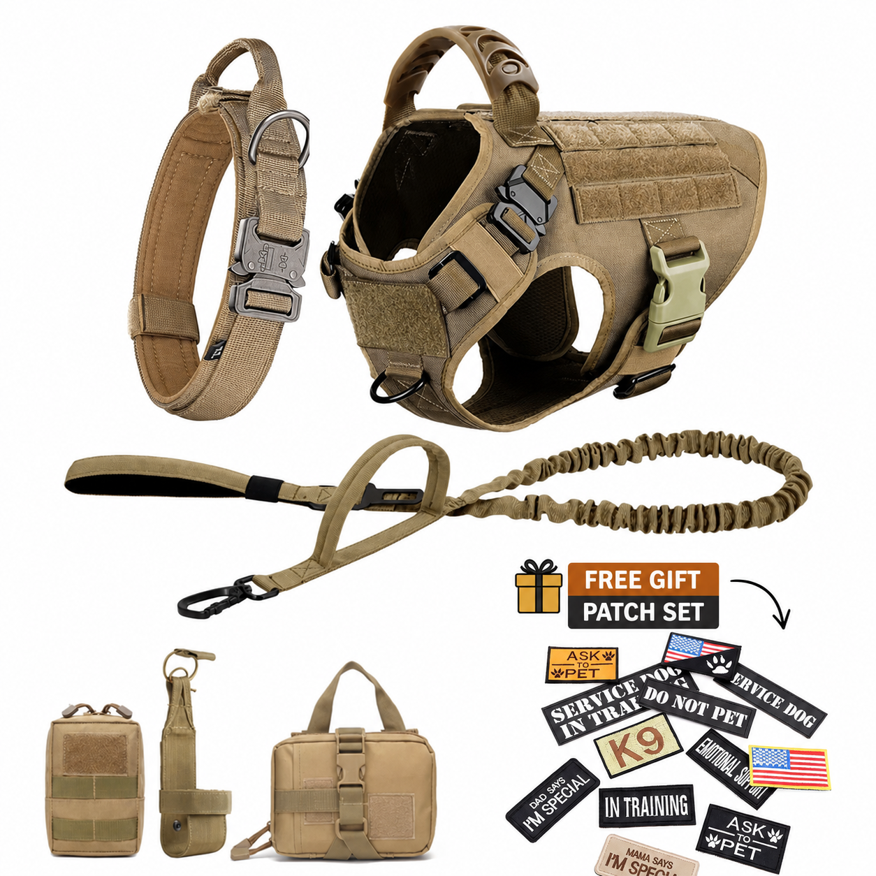 Skogra™ Tactical Dog Harness Set