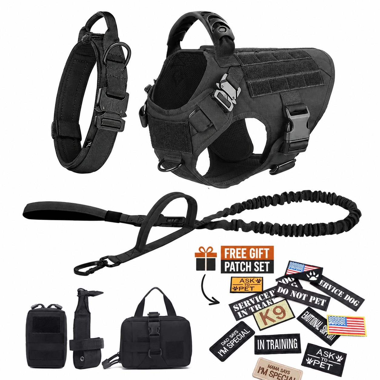 Skogra™ Tactical Dog Harness Set