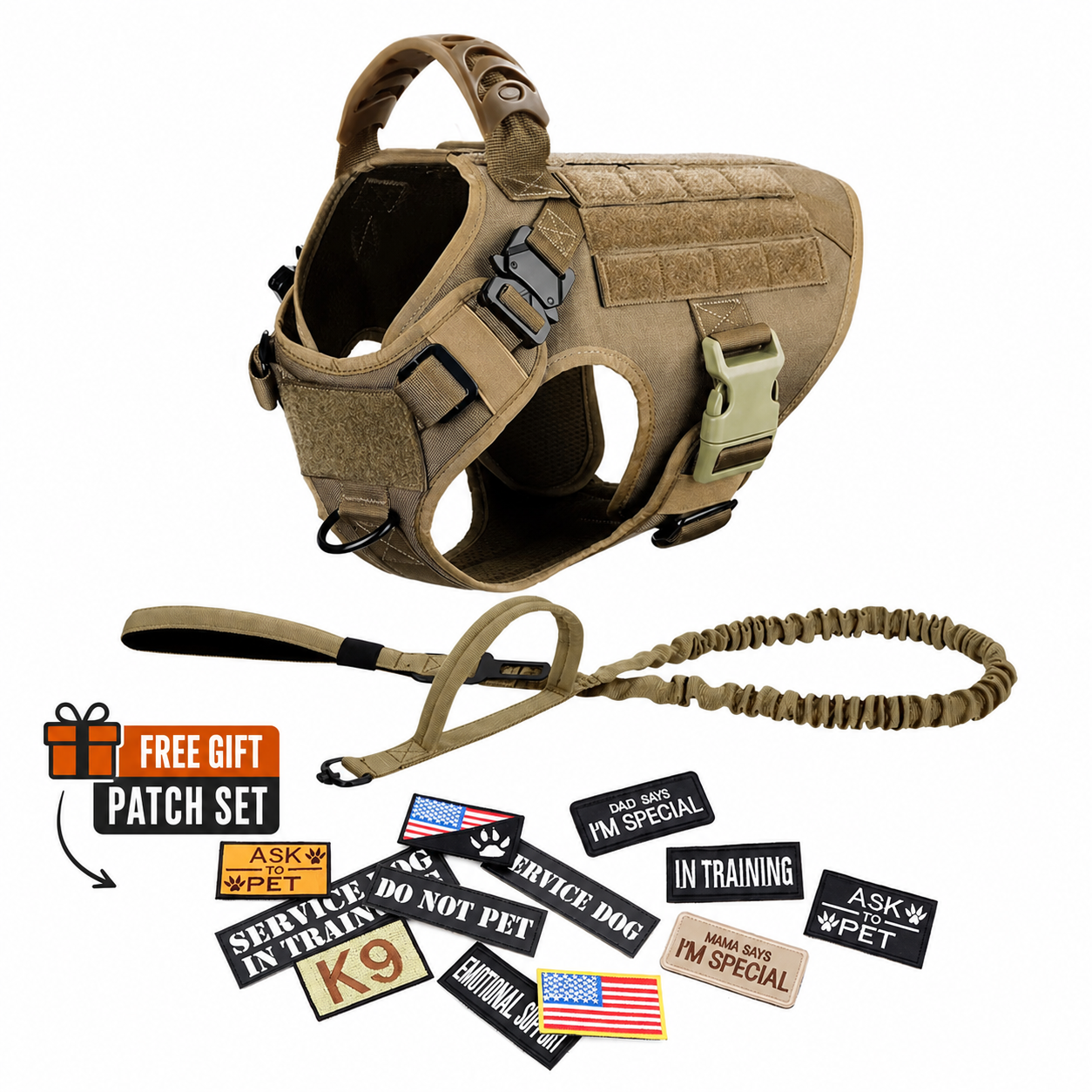 Skogra™ Tactical Dog Harness Set