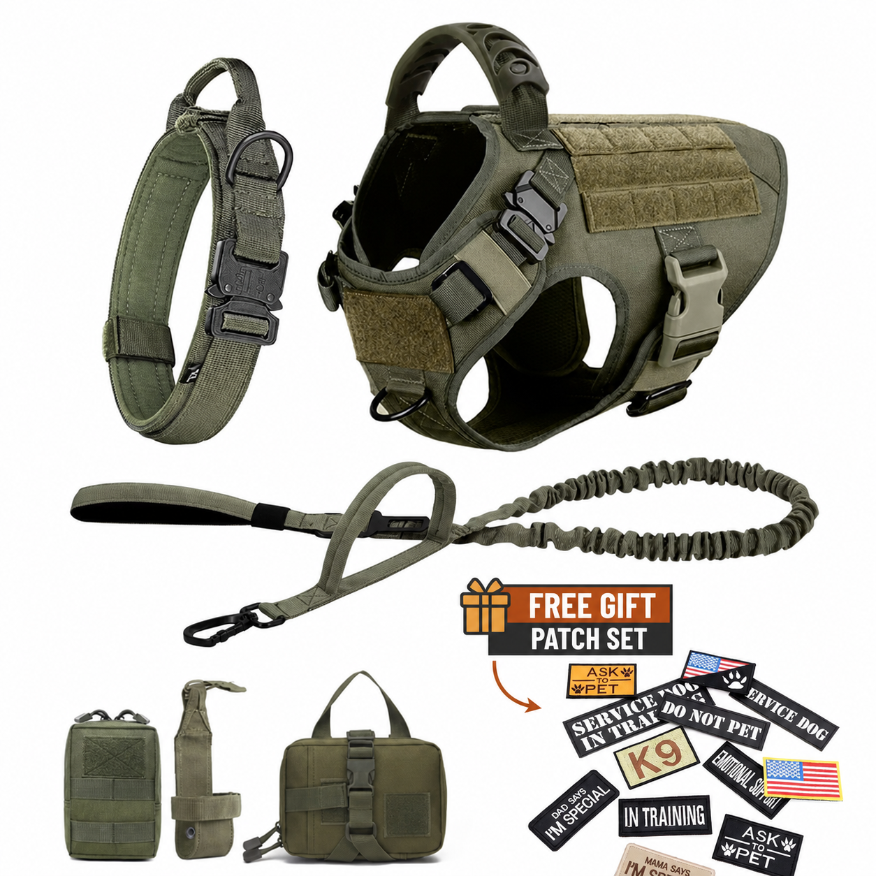 Skogra™ Tactical Dog Harness Set