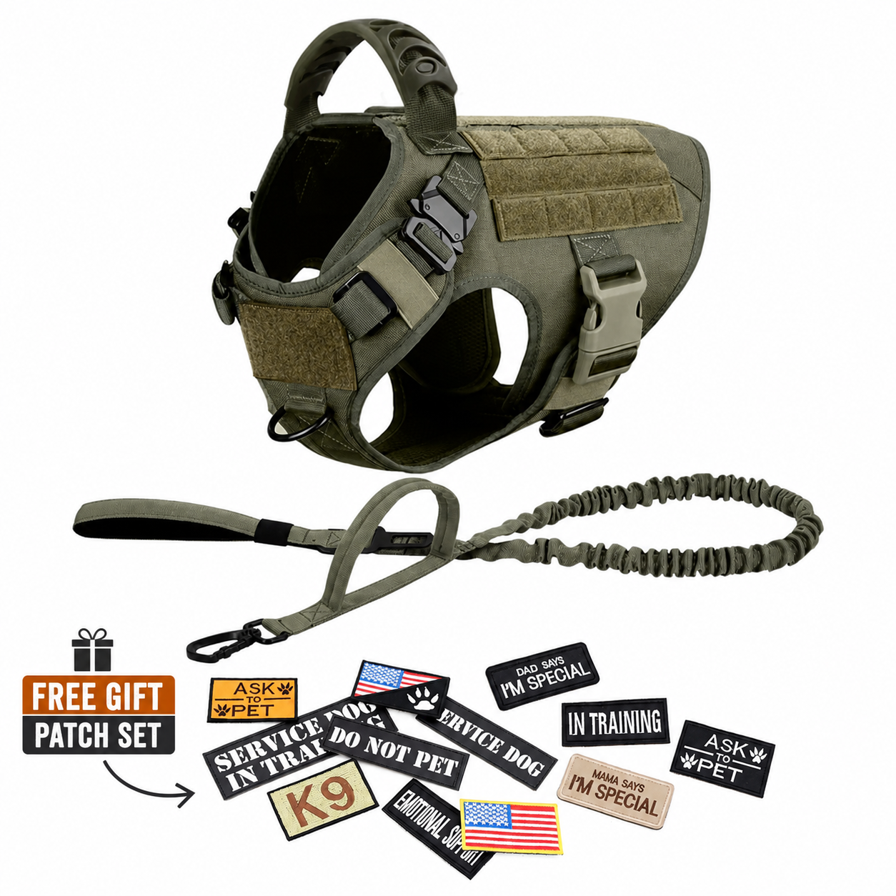 Skogra™ Tactical Dog Harness Set