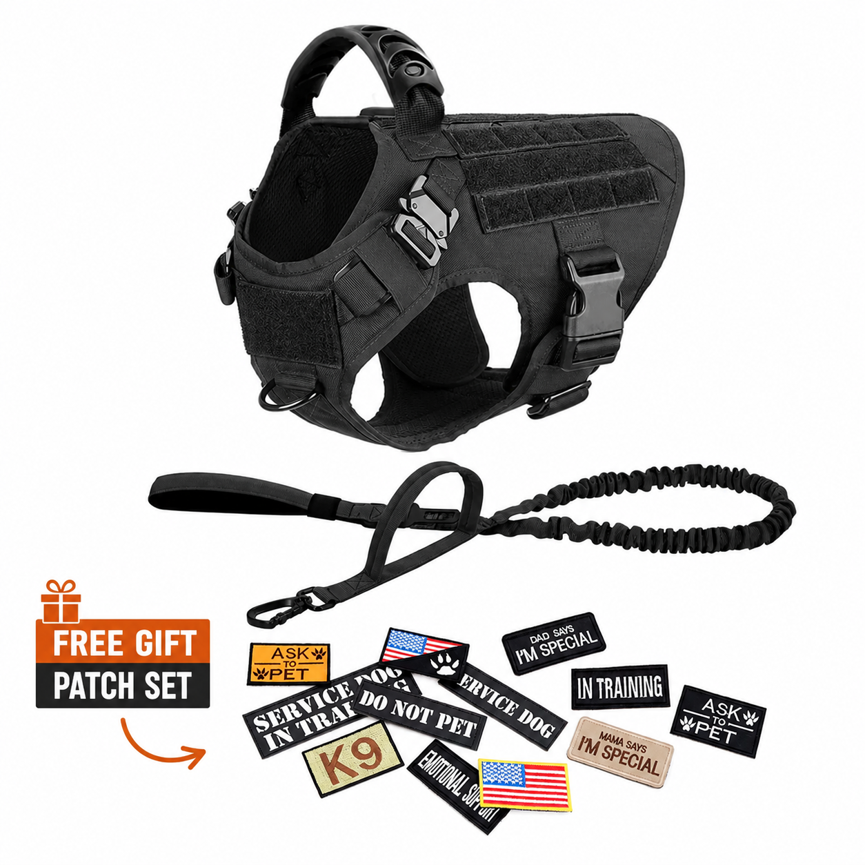 Skogra™ Tactical Dog Harness Set