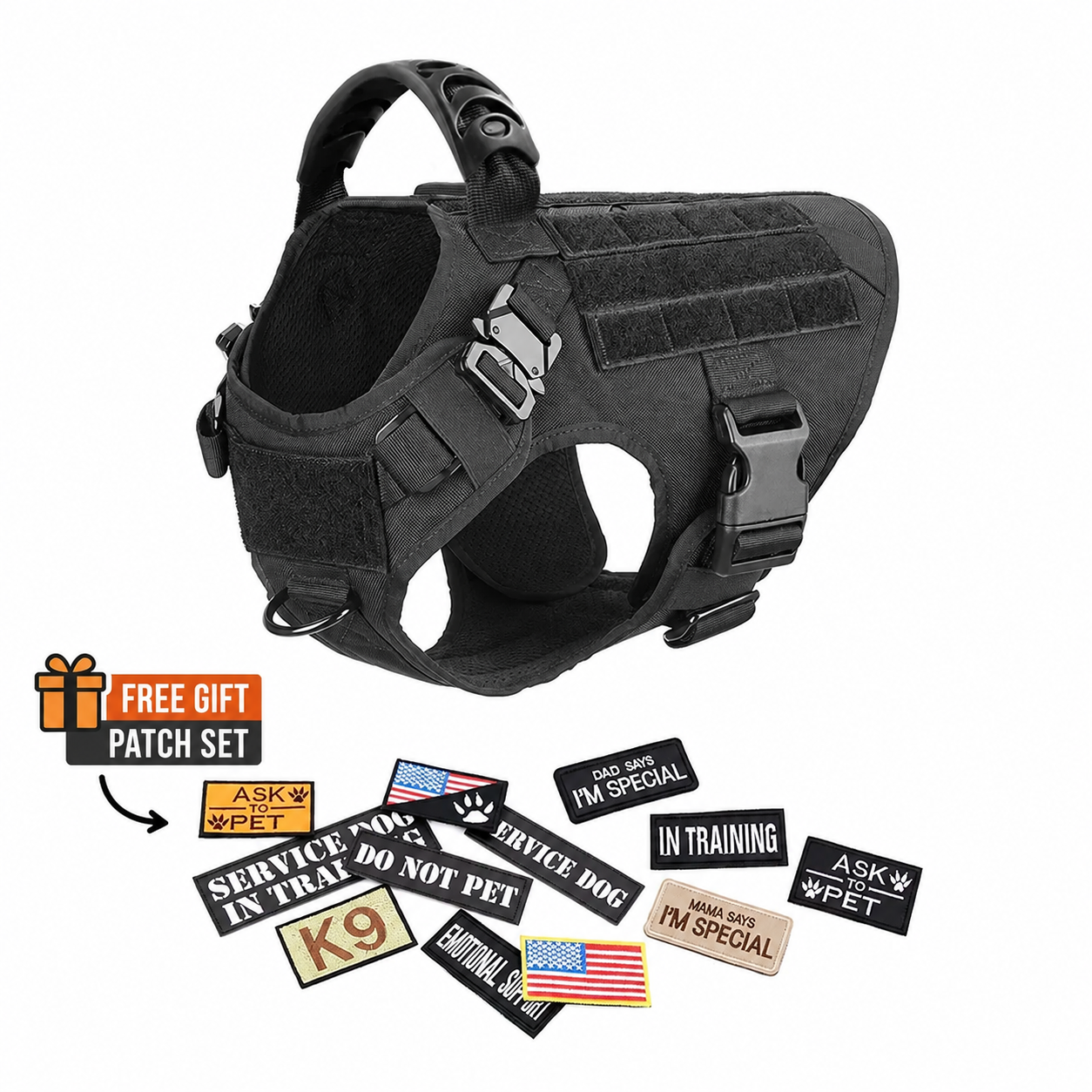 Skogra™ Tactical Dog Harness Set