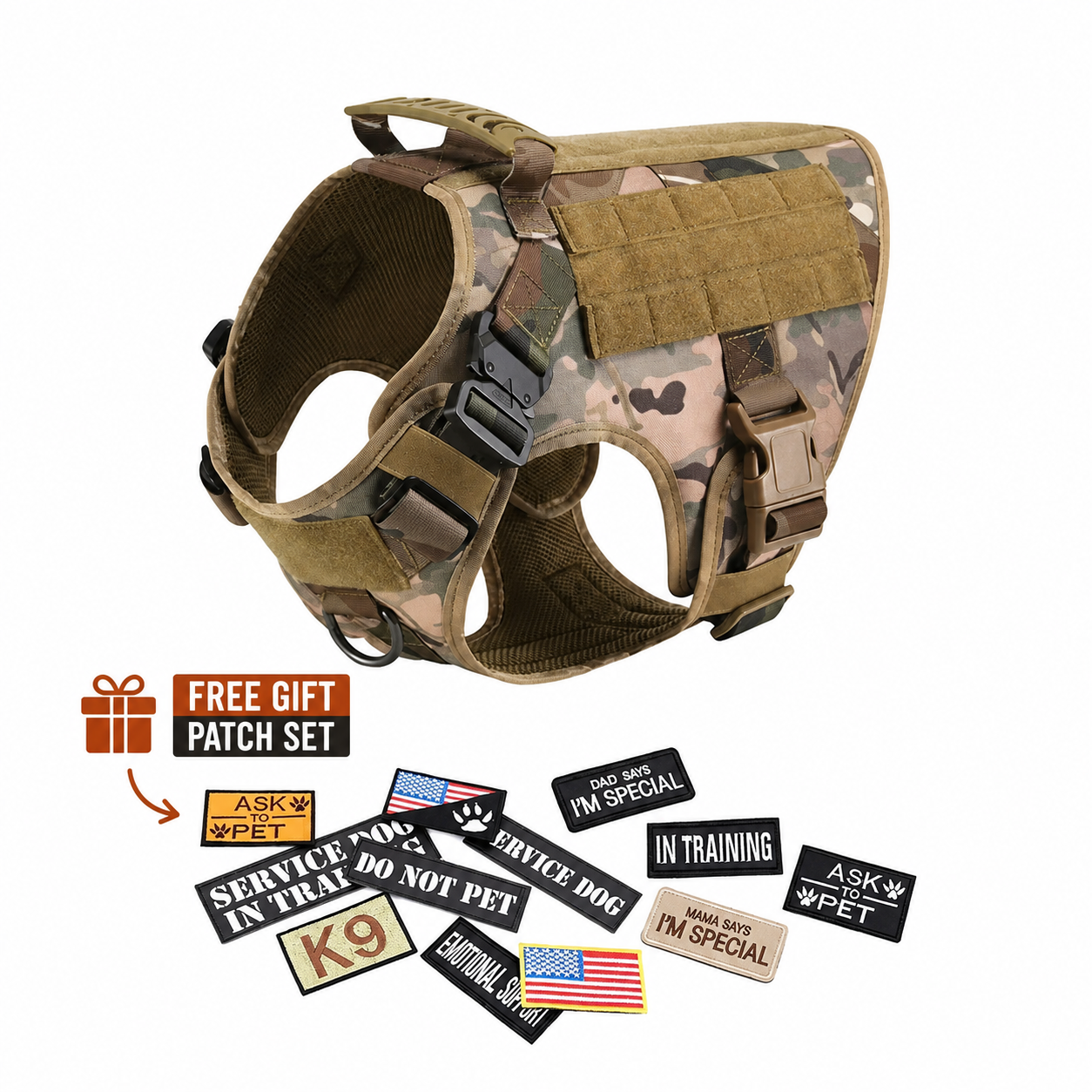 Skogra™ Tactical Dog Harness Set